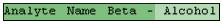 Analyte Name Beta Alcohol2